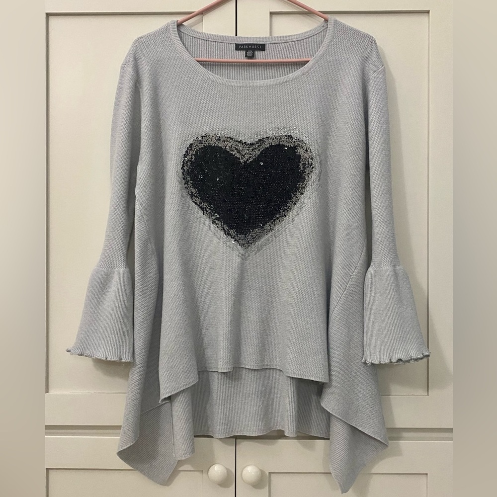 Parkhurst heart sweater.  EUC